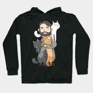 man & cat Hoodie